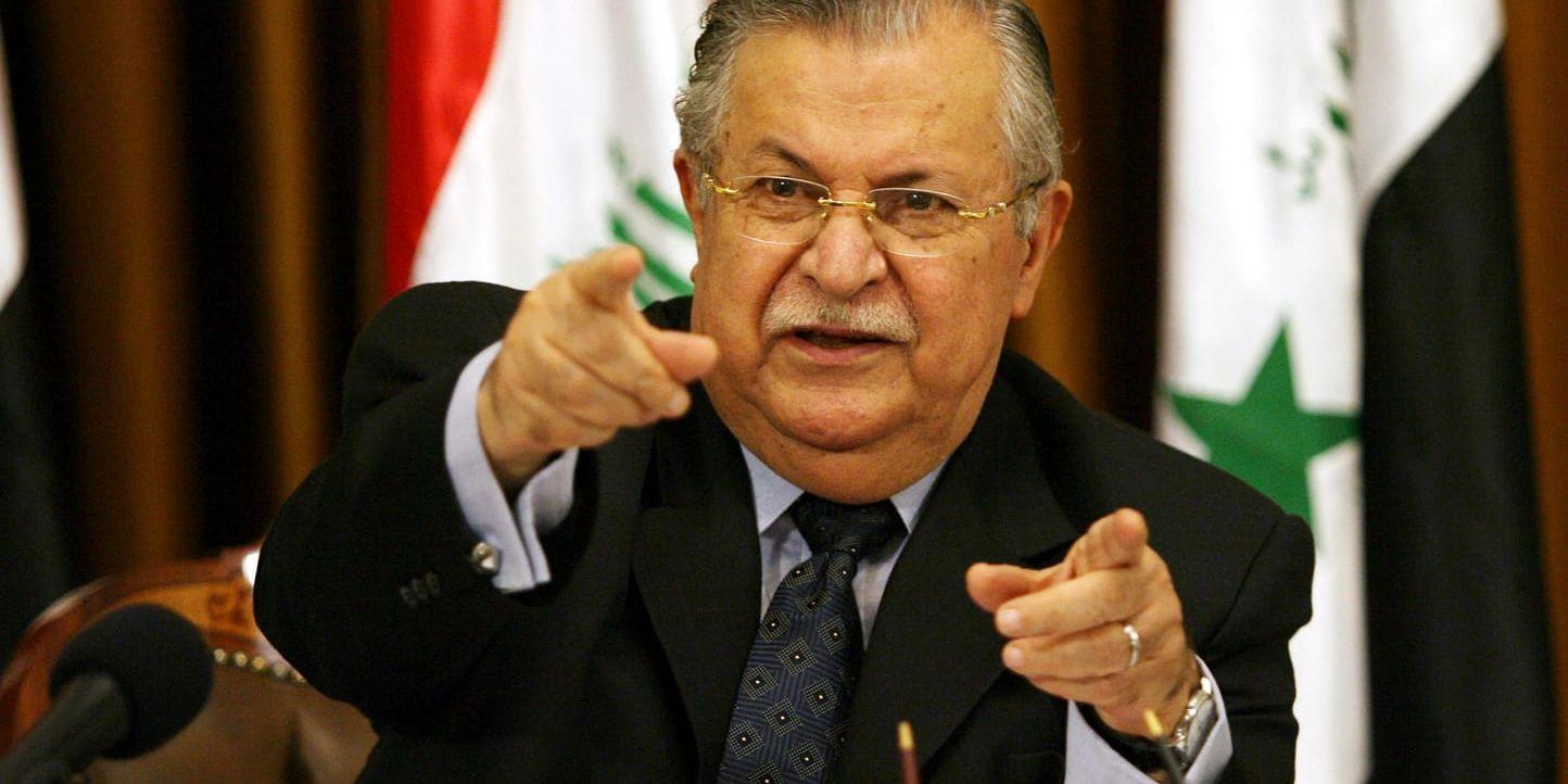 Den före detta irakiske presidenten Jalal Talabani har avlidit. Arkivbild.