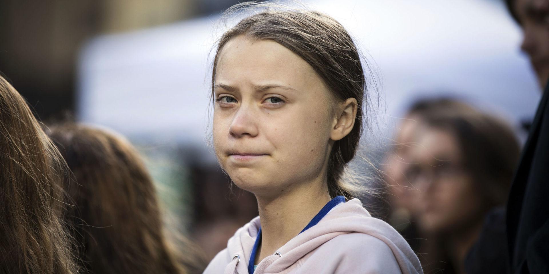 Swedish climate activist, Greta Thunberg, attends a climate rally, in Vancouver, British Columbia, on Friday, Oct. 25, 2019. (Melissa Renwick/The Canadian Press via AP)  MMR219