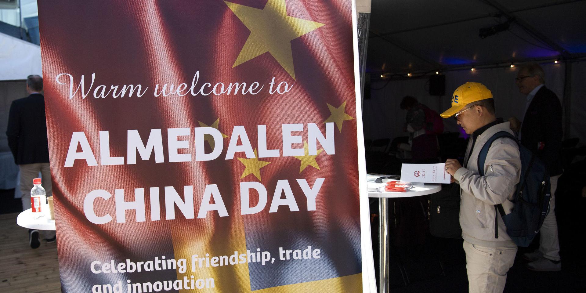 Under årets Almedalsvecka i Visby hade Kina en monter.