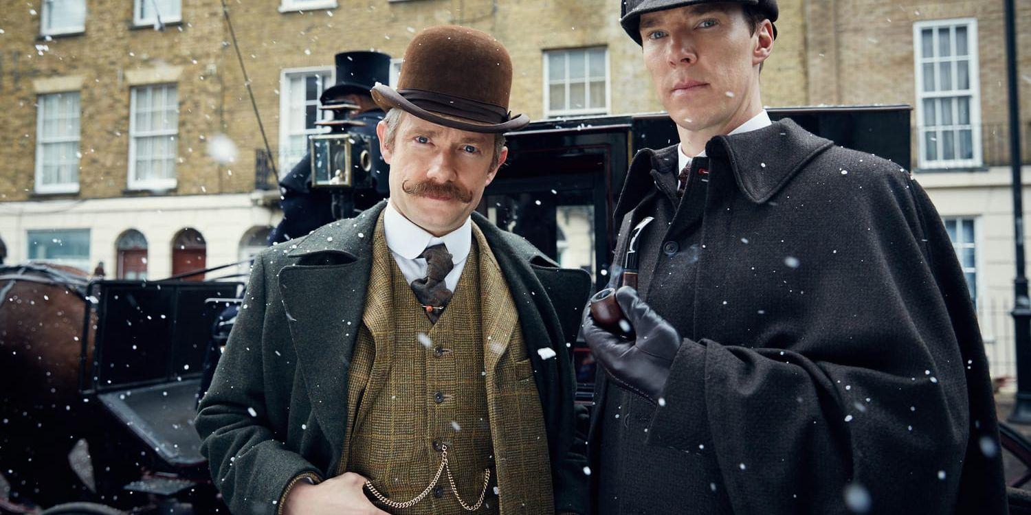 Watson och Sherlock i tidigare serien "Sherlock". Arkivbild.