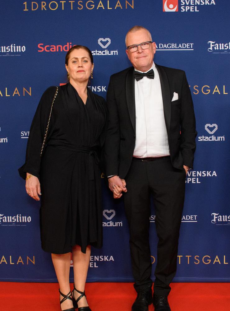 Förbundskaptenen i fotboll, Janne Andersson, och hustrun Ulrika.
