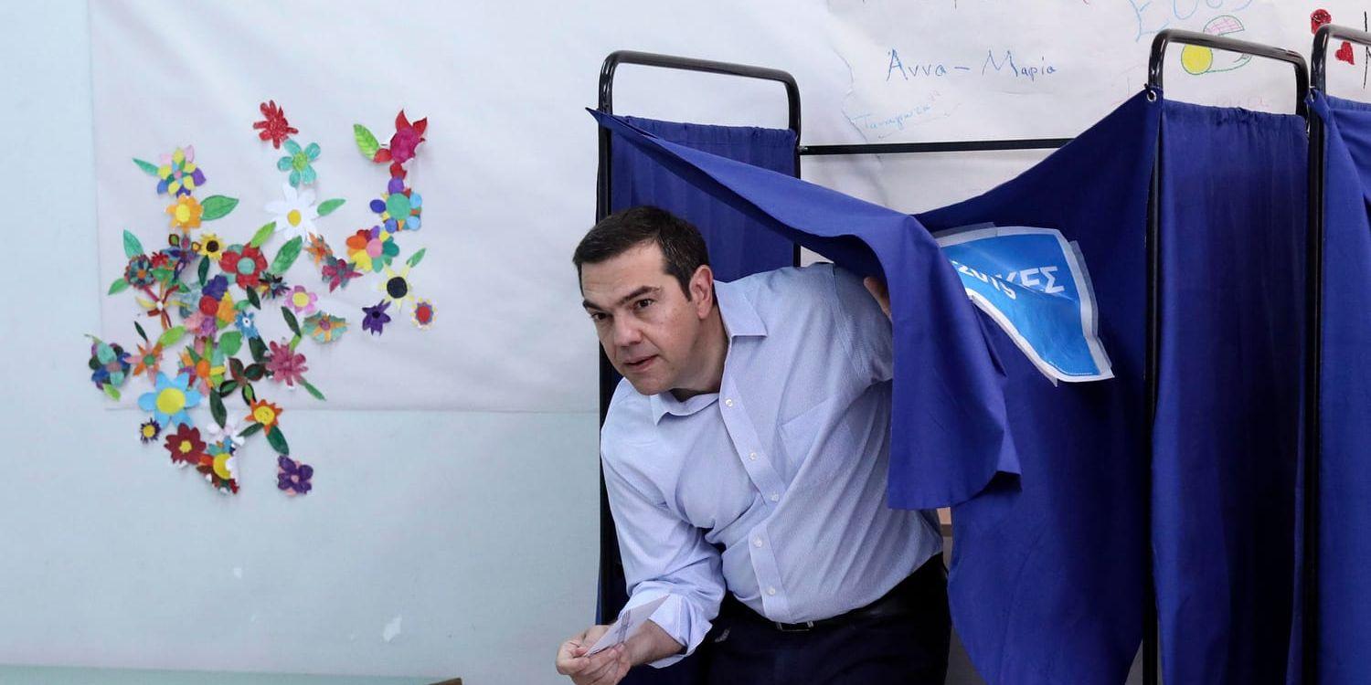 Premiärminister Alexis Tsipras och hans Syriza har lidit svidande valförluster. Nu väntar nyval i Grekland. Arkivbild.
