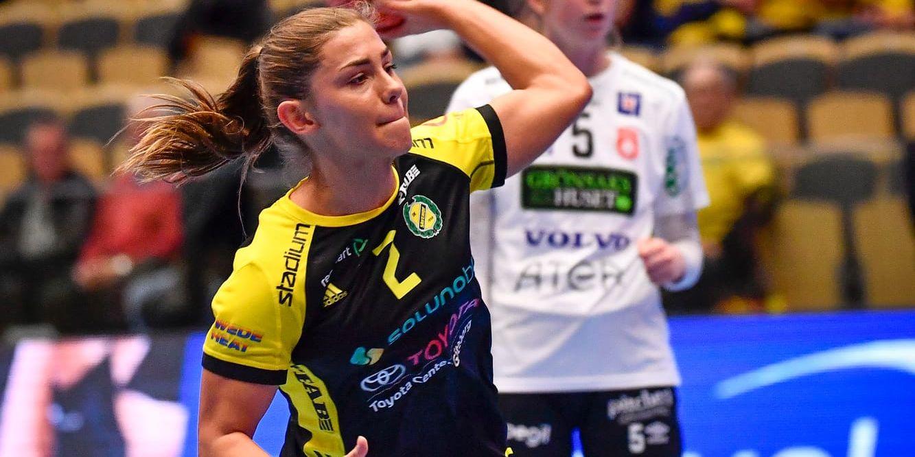 Sävehofs Lina Cardell under onsdagens match mellan Sävehof och Skövde i Partille arena.