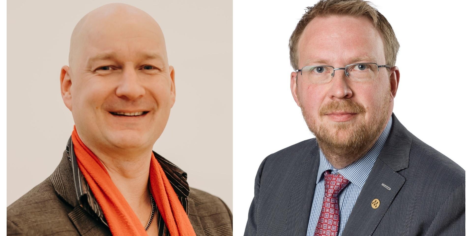 Stefan Skoglund (S) och Henrik Sundström (M) – den nya dynamiska samarbetsduon i socialnämnden. 