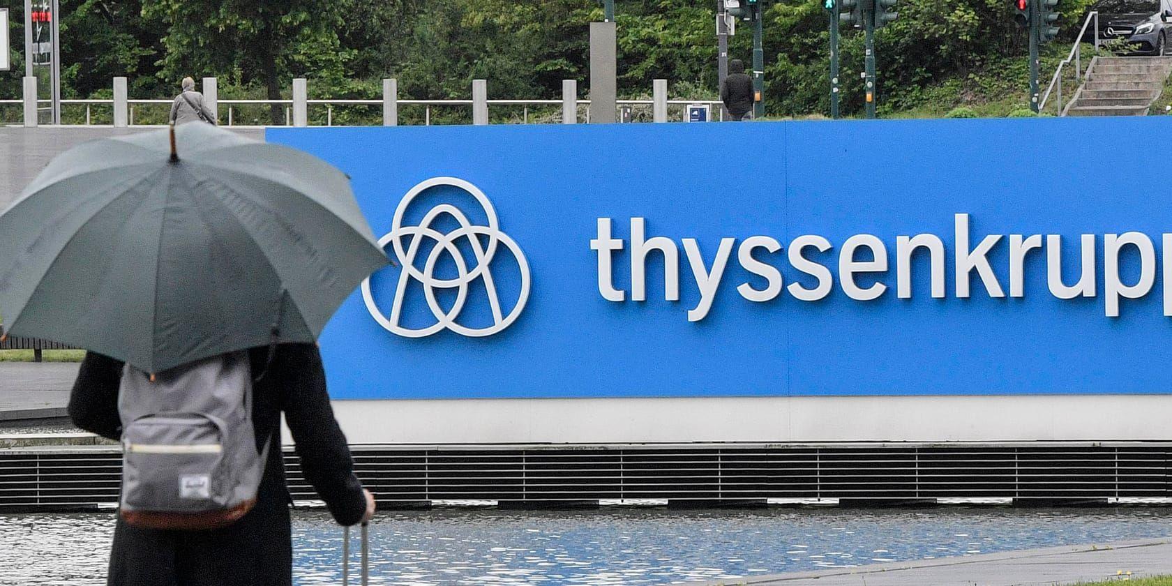 Tyska Thyssenkrupp varnade redan i mitten av maj för att man räknade med att EU-kommissionen skulle säga nej till samarbetet med Tata Steel. Arkivfoto.