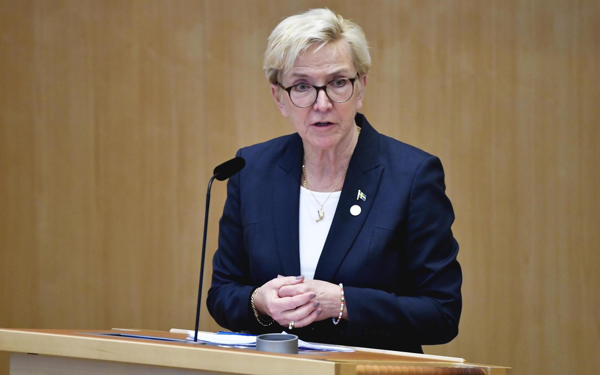 STOCKHOLM 20210224Riksdagsledamoten Kerstin Lundgren (C) under den utrikespolitiska debatten i riksdagen.Foto: Henrik Montgomery / TT kod 10060