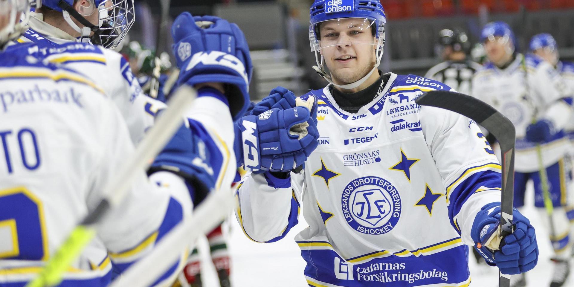 Leksands Jesper Kandergård bjöd på sitt första SHL-mål i 5–4-segern mot Frölunda.