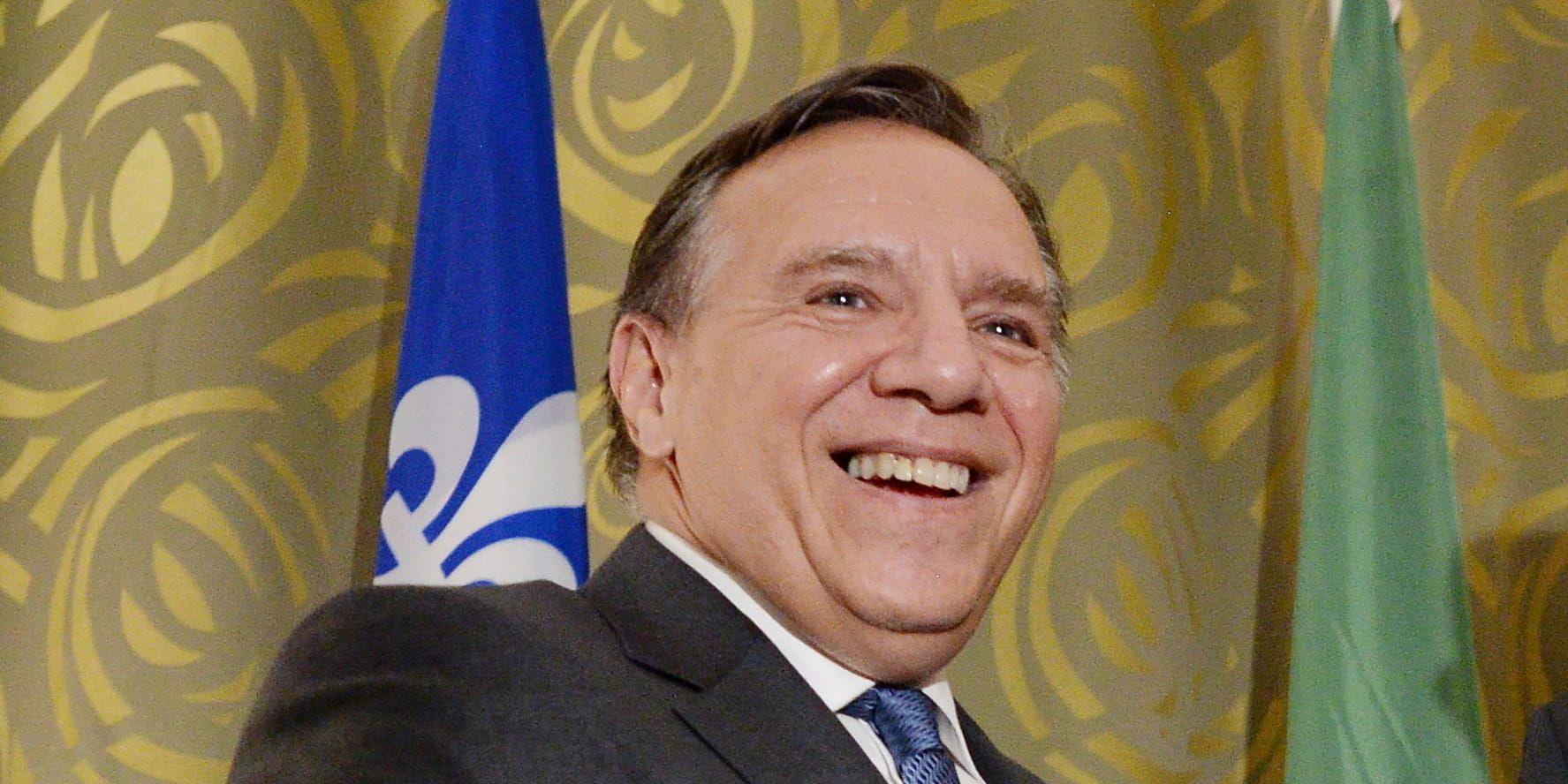 François Legault är premiärminister i den fransktalande kanadensiska provinsen Quebec. Arkivbild.