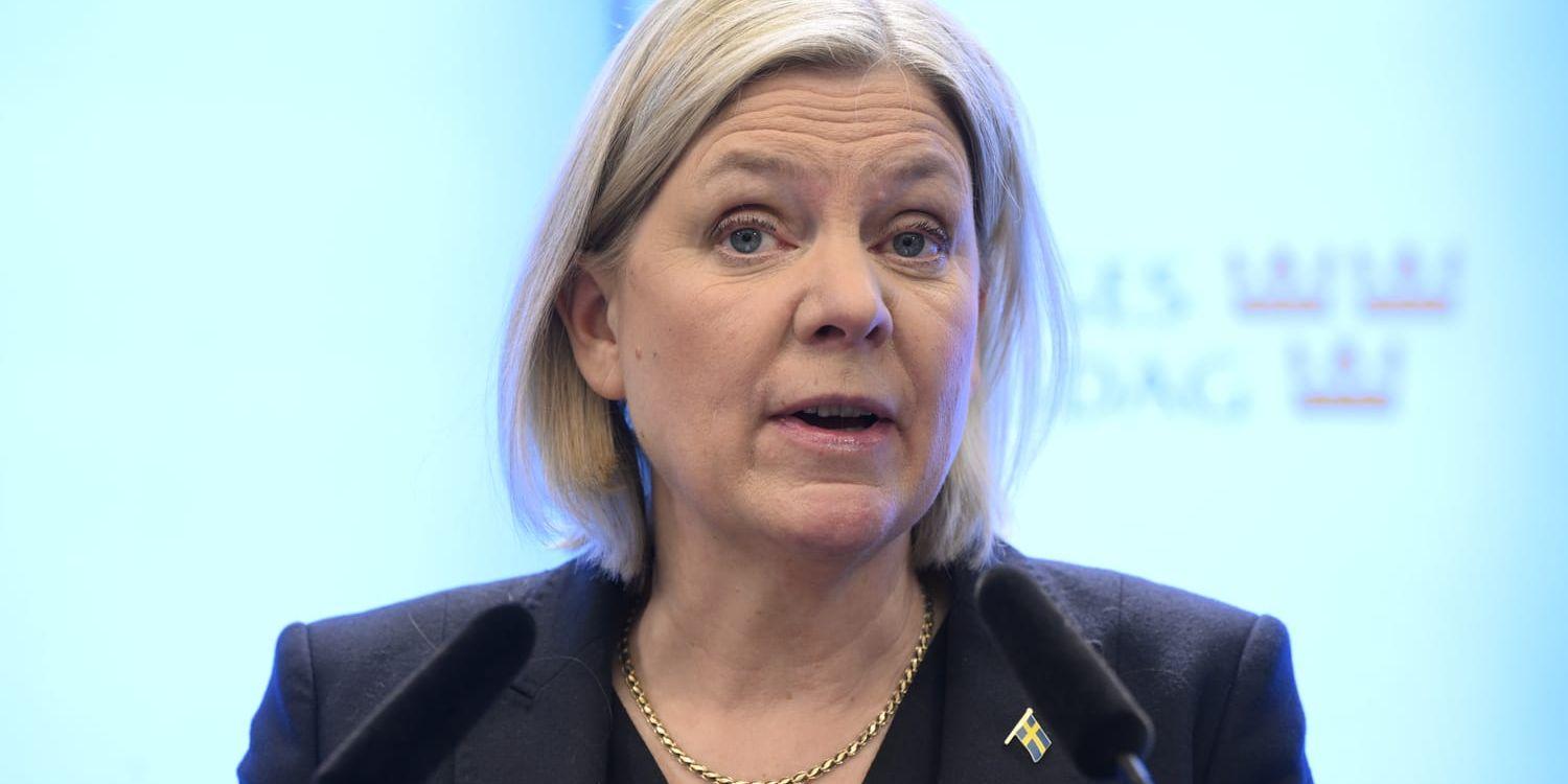 Socialdemokraternas partiledare Magdalena Andersson säger att statsminister Ulf Kristersson har 'ett mycket hårt arbete framför sig'.