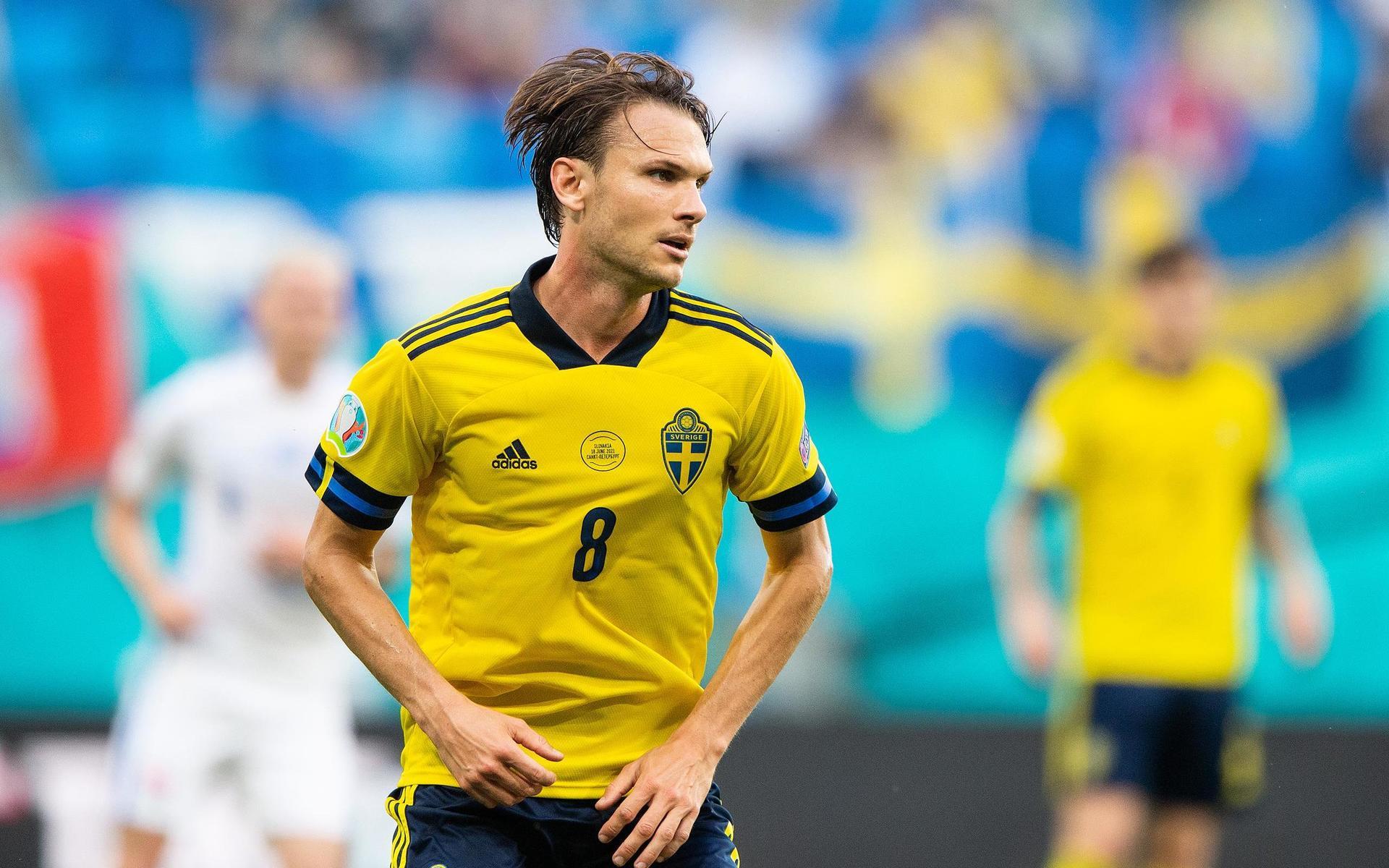 Albin Ekdal of Sweden during the UEFA Euro 2020 Football Championship match between Sweden and Slovakia on June 18, 2021 in Saint Petersburg. 