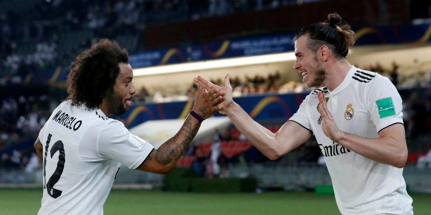 Marcelo (till vänster) spelade fram till två av Gareth Bales (till höger) tre mål i Real Madrids 3–1-seger mot Kashima i klubblags-VM.