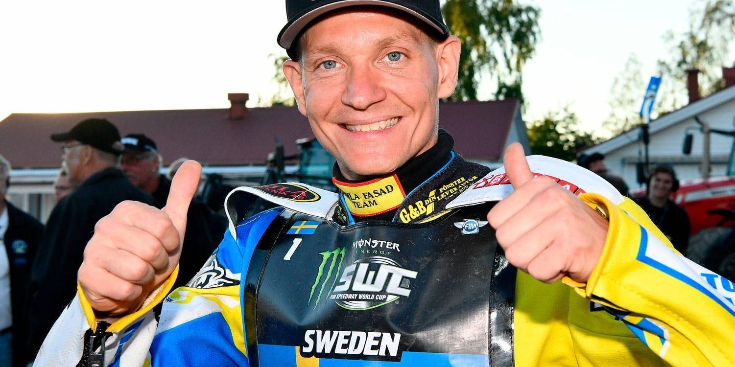 Fredrik Lindgren var nöjd efter lag-VM-framgången, ett svenskt silver, i juli. Nu hoppas han på final i VM-deltävlingen i Målilla på lördag.