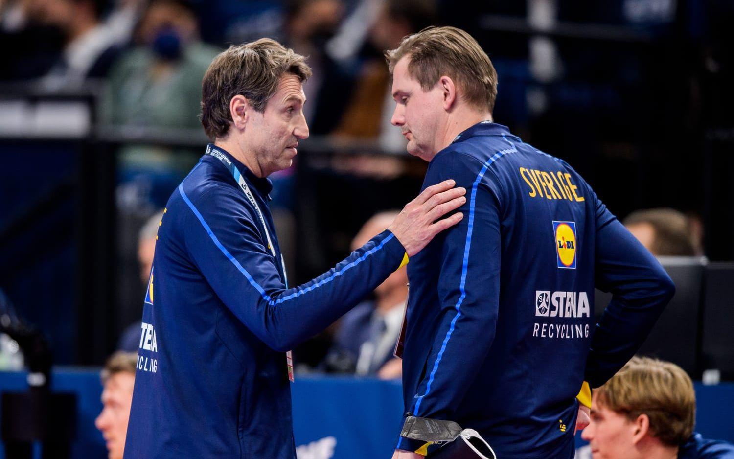 Efter EM-guldet i vintras fick Martin Boquist (till höger) sparken som assisterande förbundskapten. 