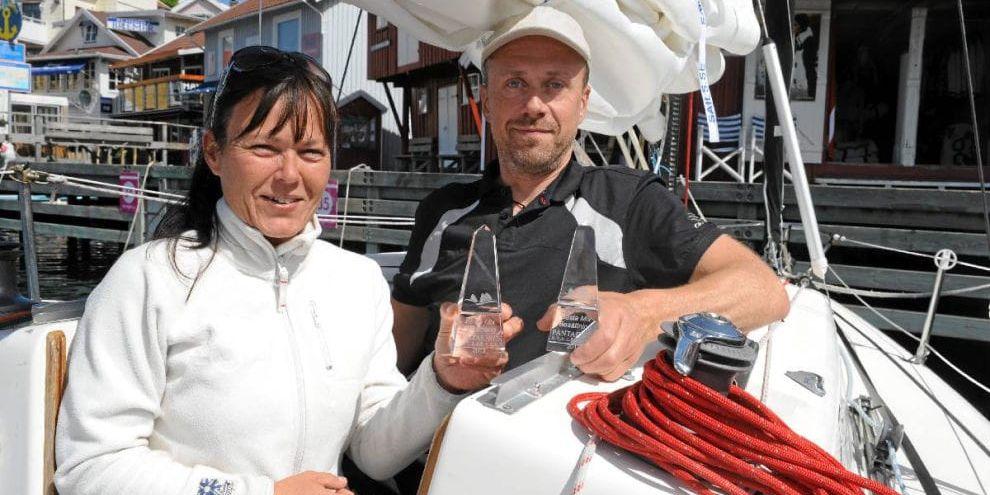 Överraskade. Suzanne Demant och Mikael Vesala med Cheeta 30 vann priset som bästa mixed-besättning i Bohusracet. De blev också totaltvåa,