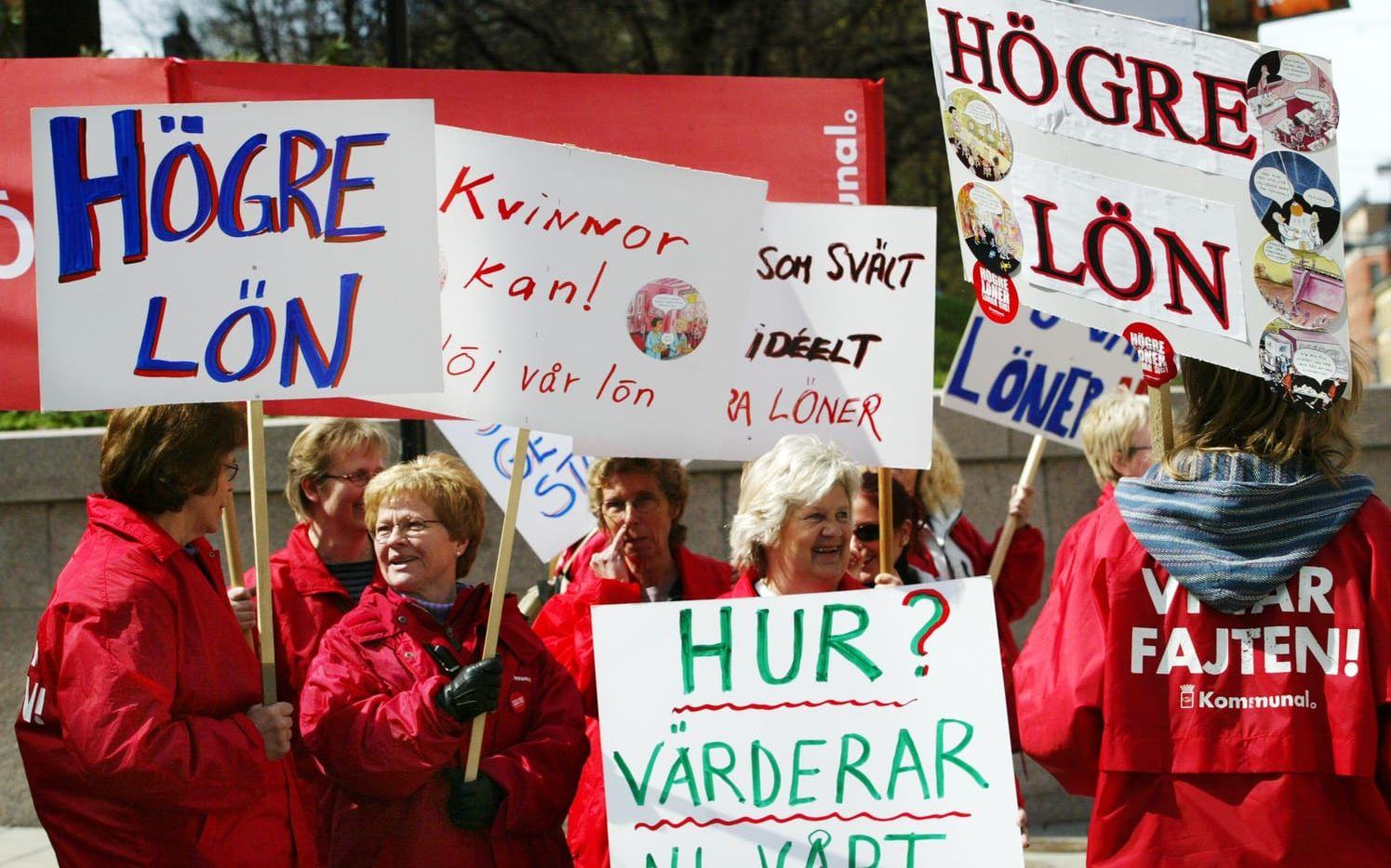 Facklig kamp i början på 2000-talet. Arkivbild.