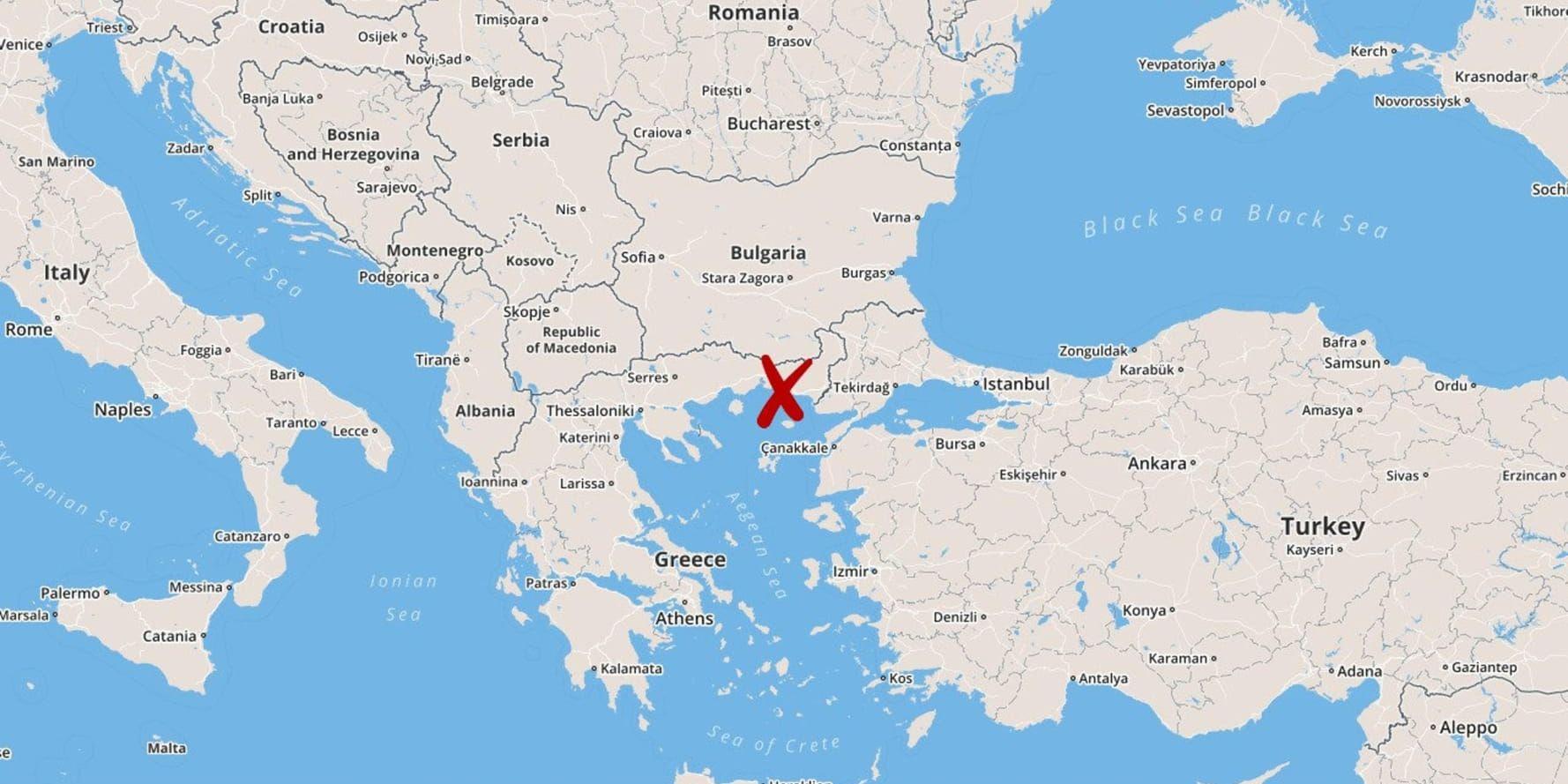 Attacken inträffade utanför samhället Maroneia i norra Grekland.