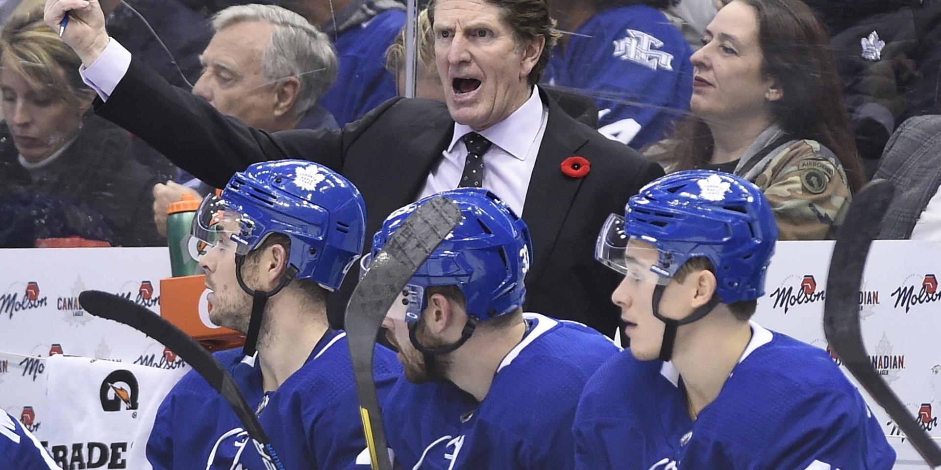 Toronto Maple Leafs tränare Mike Babcock får sparken. Arkivbild. 