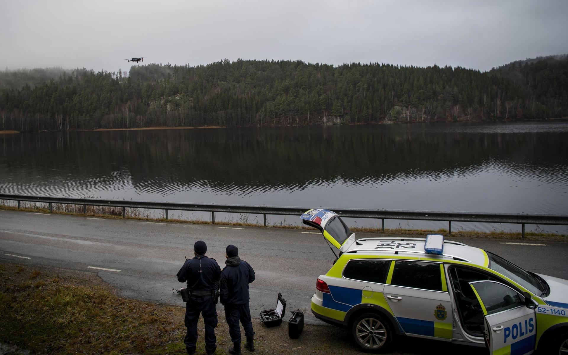 Polisen sökte med drönare i Ljungskile, utan resultat.