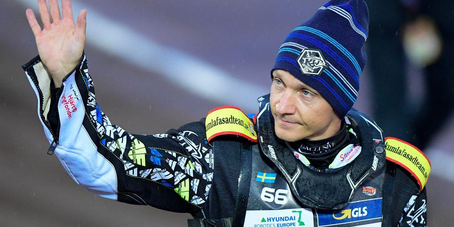 Fredrik Lindgren hade en strålande kväll för Sverige i semifinalen av lag-VM i speedway. Arkivbild.