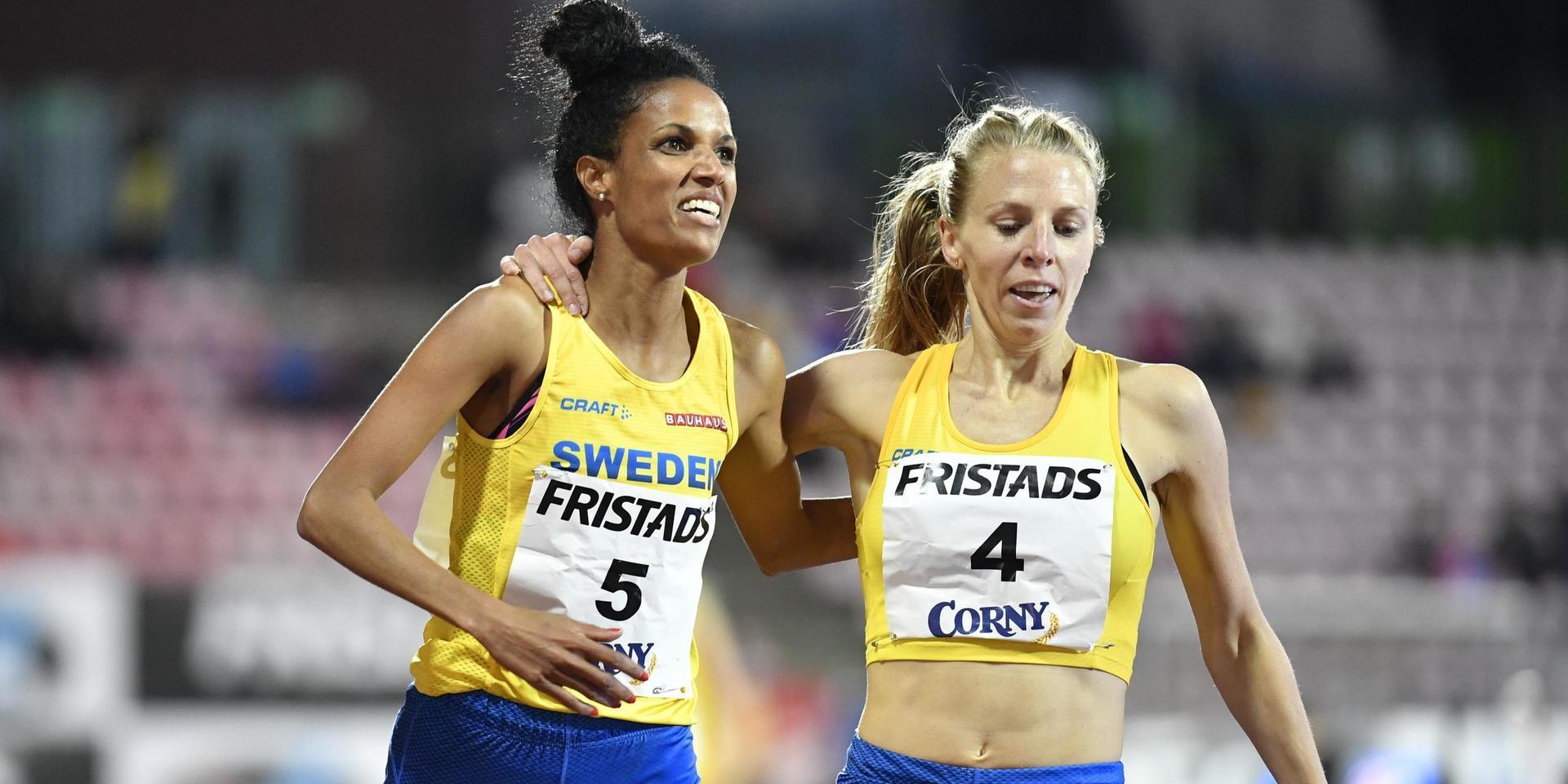 Hälles Meraf Bahta såg med Hanna Hermansson till att Sverige tog topplatserna på 1 500 meter under finnkampen i finska Tammerfors.