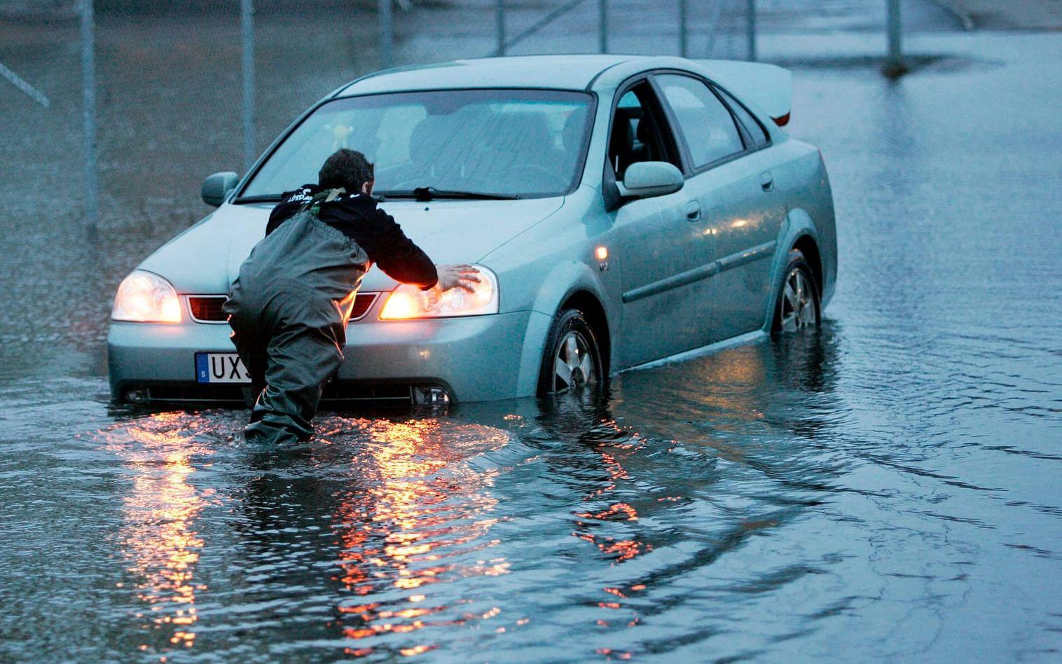 Översvämning i Uddevalla. Bild: Gösta Axelsson