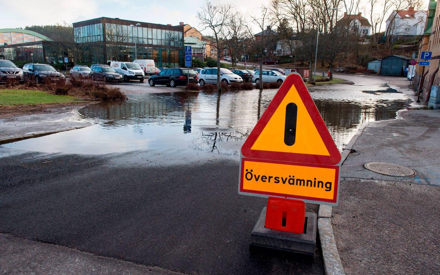 Översvämning i Uddevalla. Bild: Lasse Edwartz