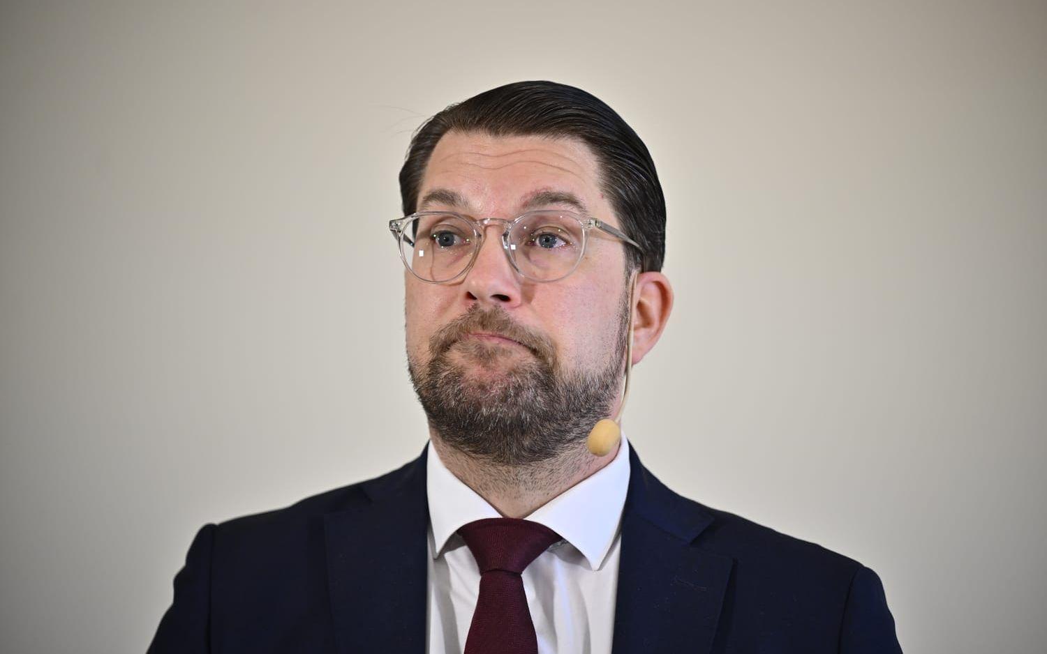 Sverigedemokraternas partiledare Jimmie Åkesson (SD). Arkivbild.