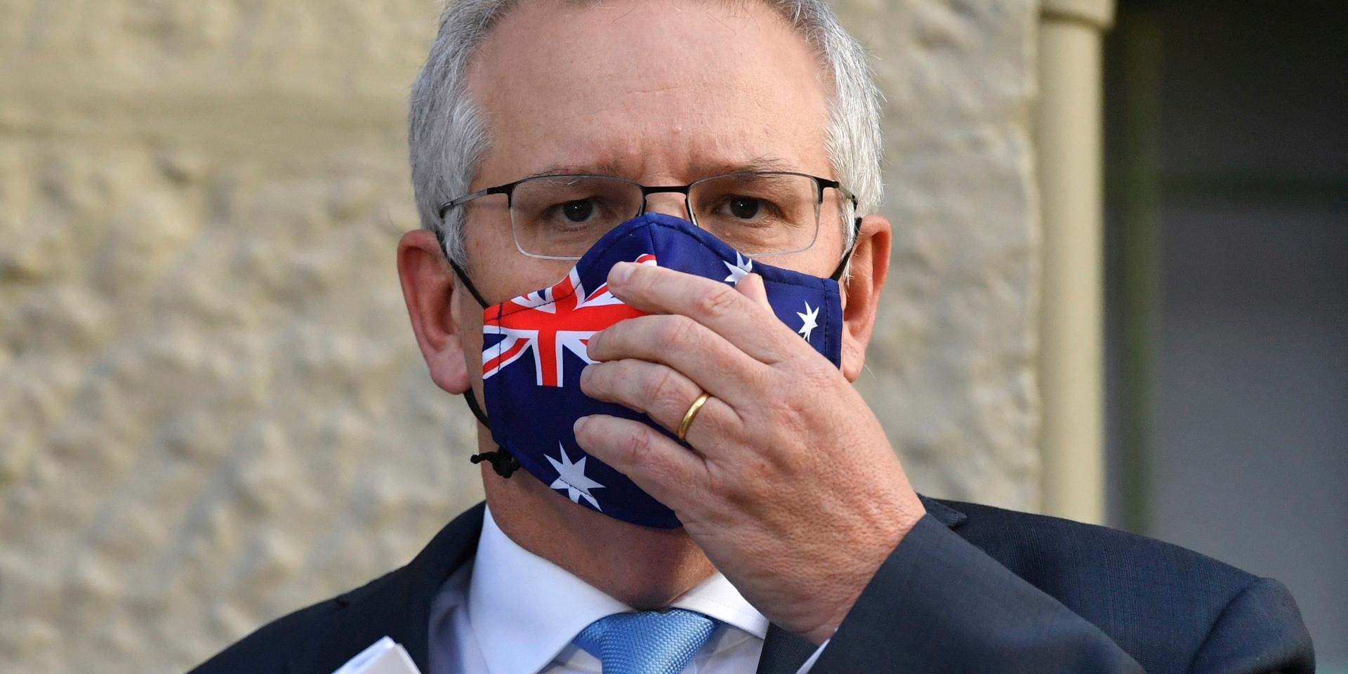 Australiens premiärminister Scott Morrison tidigare i juli.