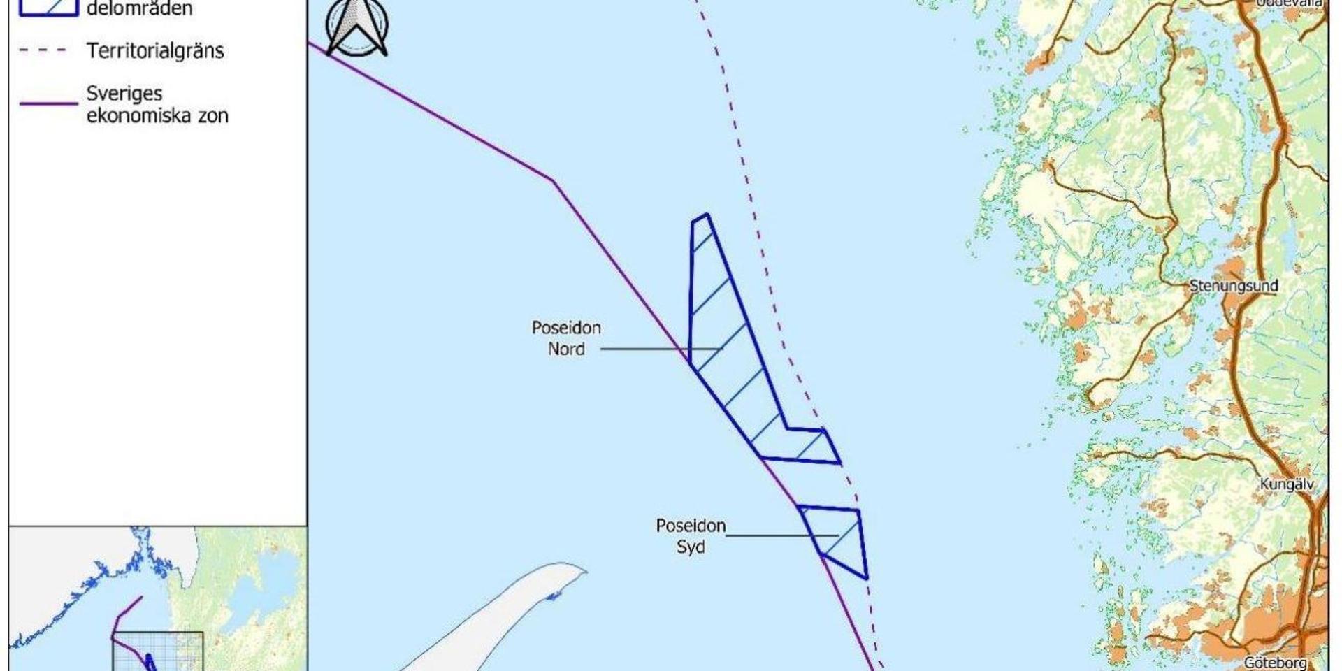 Karta vindkraftspark Poseidon