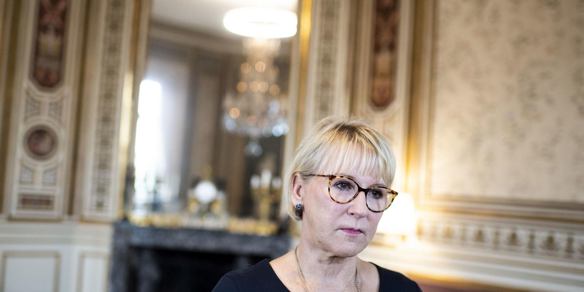 STOCKHOLM 2019-09-06
Avgående utrikesminister Margot Wallström (S) på sitt kontor vid utrikesdepartementet.
Foto: Pontus Lundahl / TT / kod 10050


