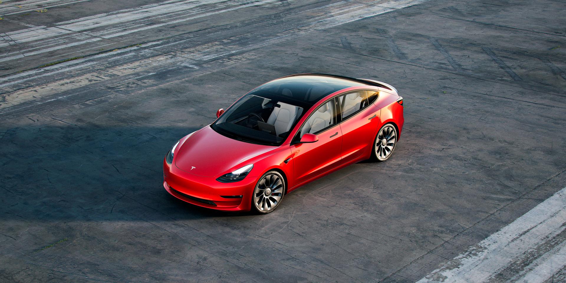 Vissa partier av biltillverkaren Teslas Model 3 återkallas i Kina. Arkivbild.