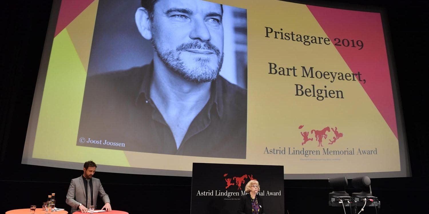 Bart Moeyaert från Belgien är årets mottagare av Astrid Lindgren Memorial Award, Almapriset.
