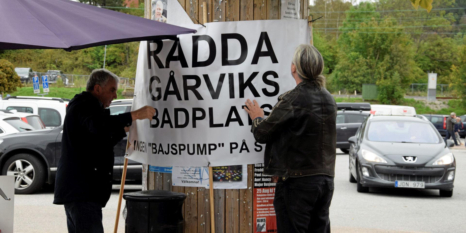 Protestanter från Gårvik visade vad de tyckte.