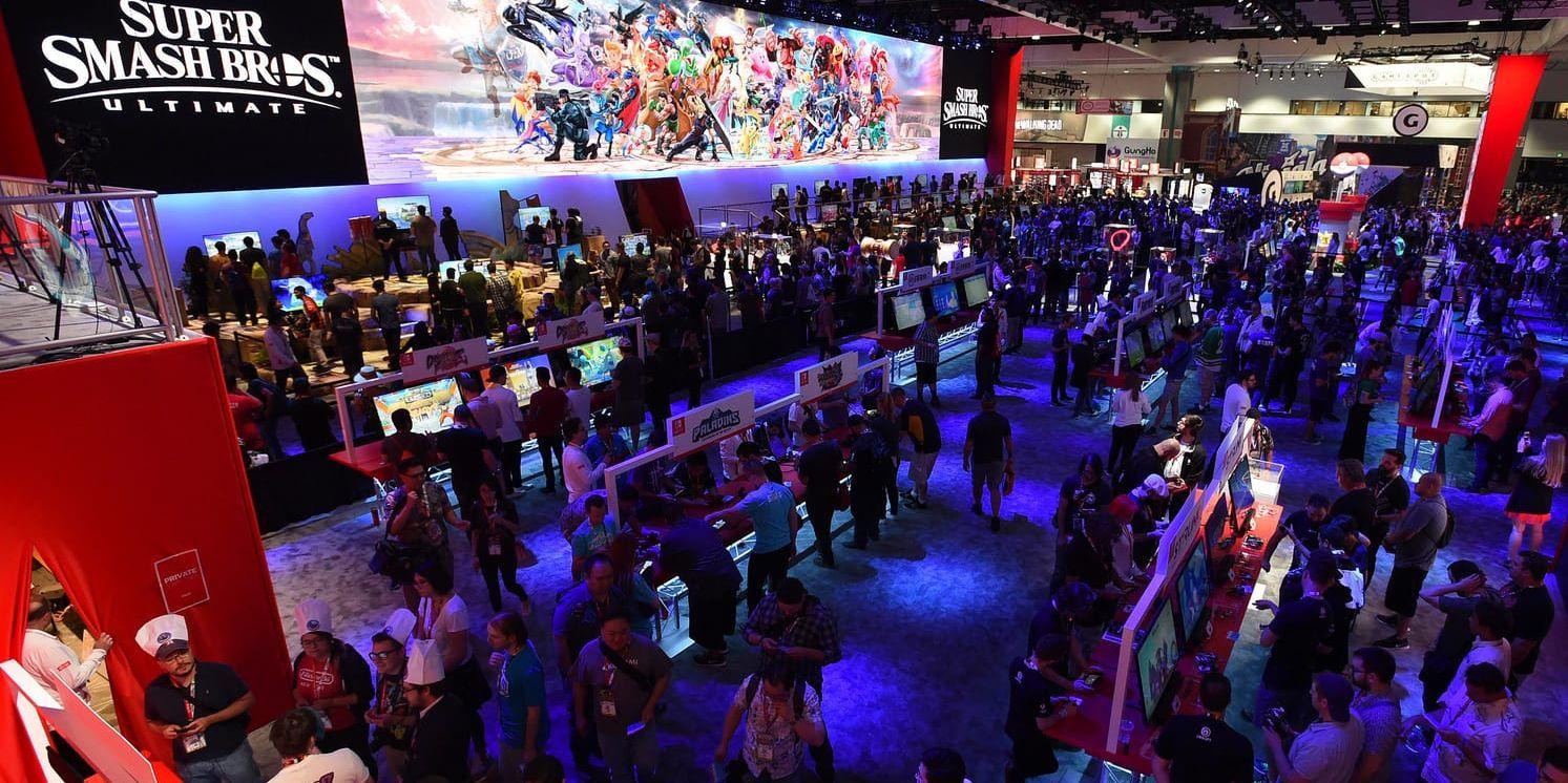 Tiotusentals besökare vallfärdar årligen till spelmässan E3 i Los Angeles, för att ta del av framtidens spel först av alla. Bilden är från förra årets upplaga. Arkivbild.