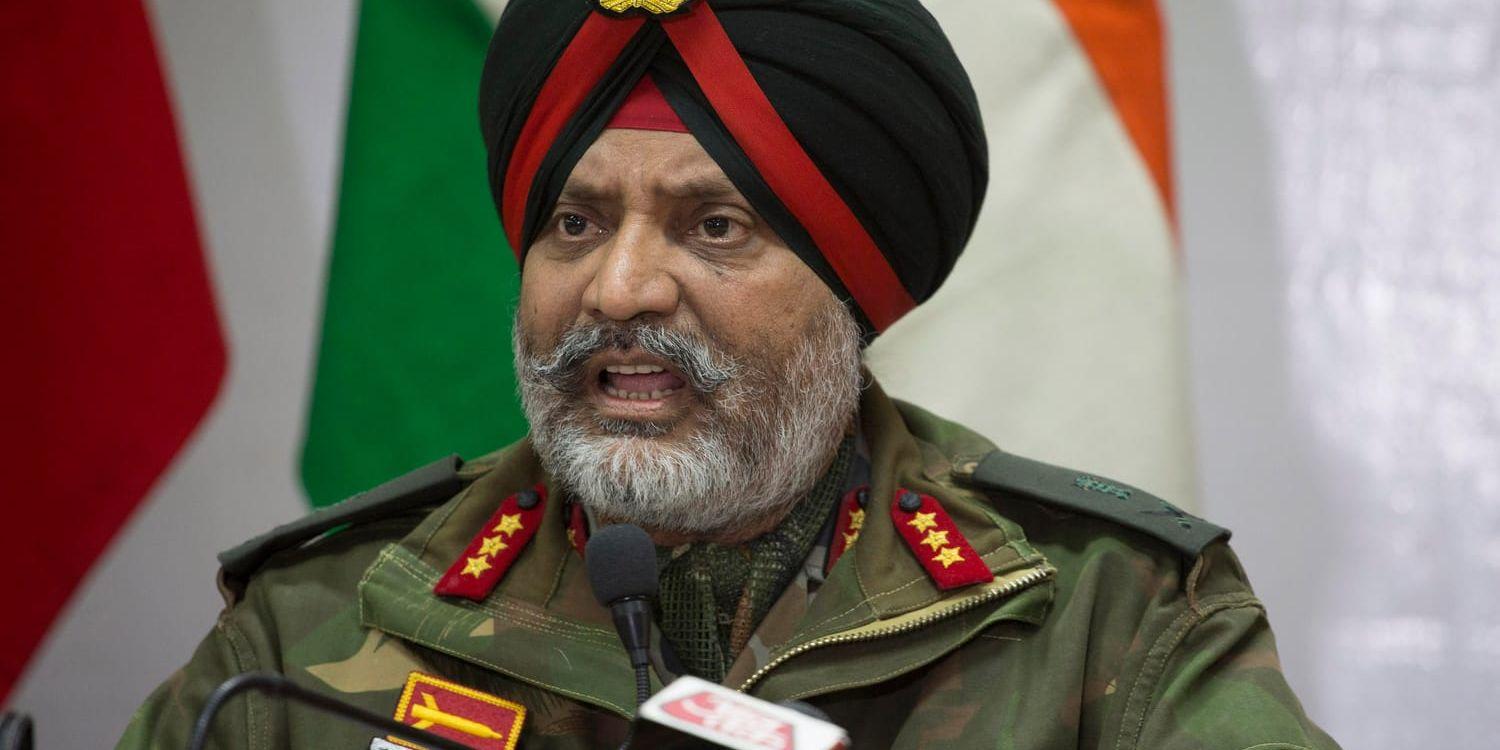Generalmajor Kanwal Jeet Singh Dhillon är högste indiske militärbefälhavare i Kashmir.
