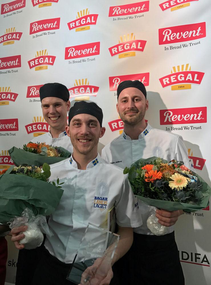 Svenska bagarlandslaget består av  Fredrik Eiserman, Tobias Jadberg och Alexander Pelli.