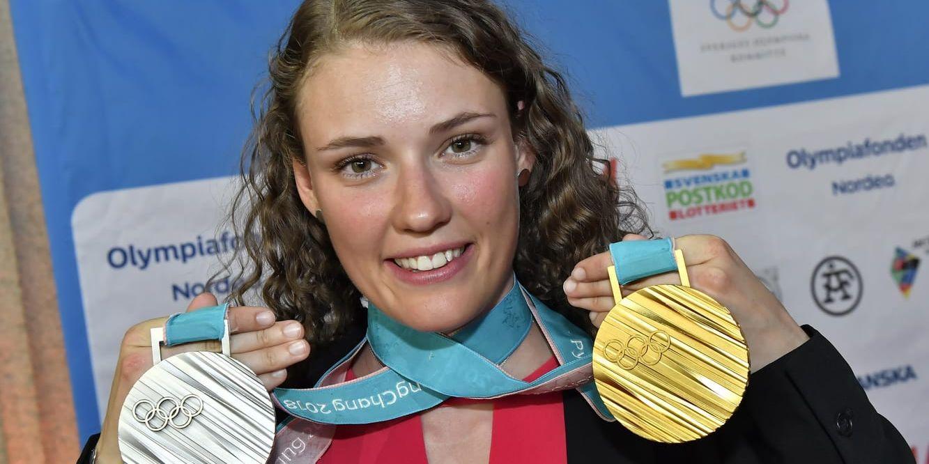 Skidskytten Hanna Öberg tog ett guld och ett silver i OS, men blir inte nominerad till priset för årets nykomling. Arkivbild.