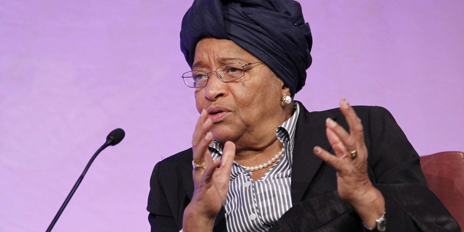 Liberias förra president Ellen Johnson Sirleaf har lett panelen som utvärderat den globala responsen på utbrottet av covid-19. Arkivbild.