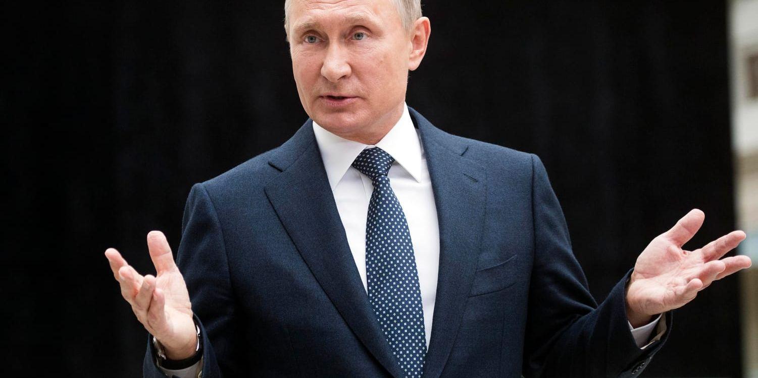 Rysslands president Vladimir Putin vill ta kontroll över rapmusiken i landet. Arkivbild.