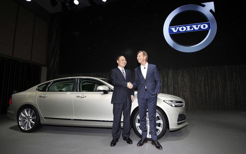 Volvos huvudägare Li Shufu och vd Håkan Samuelsson.