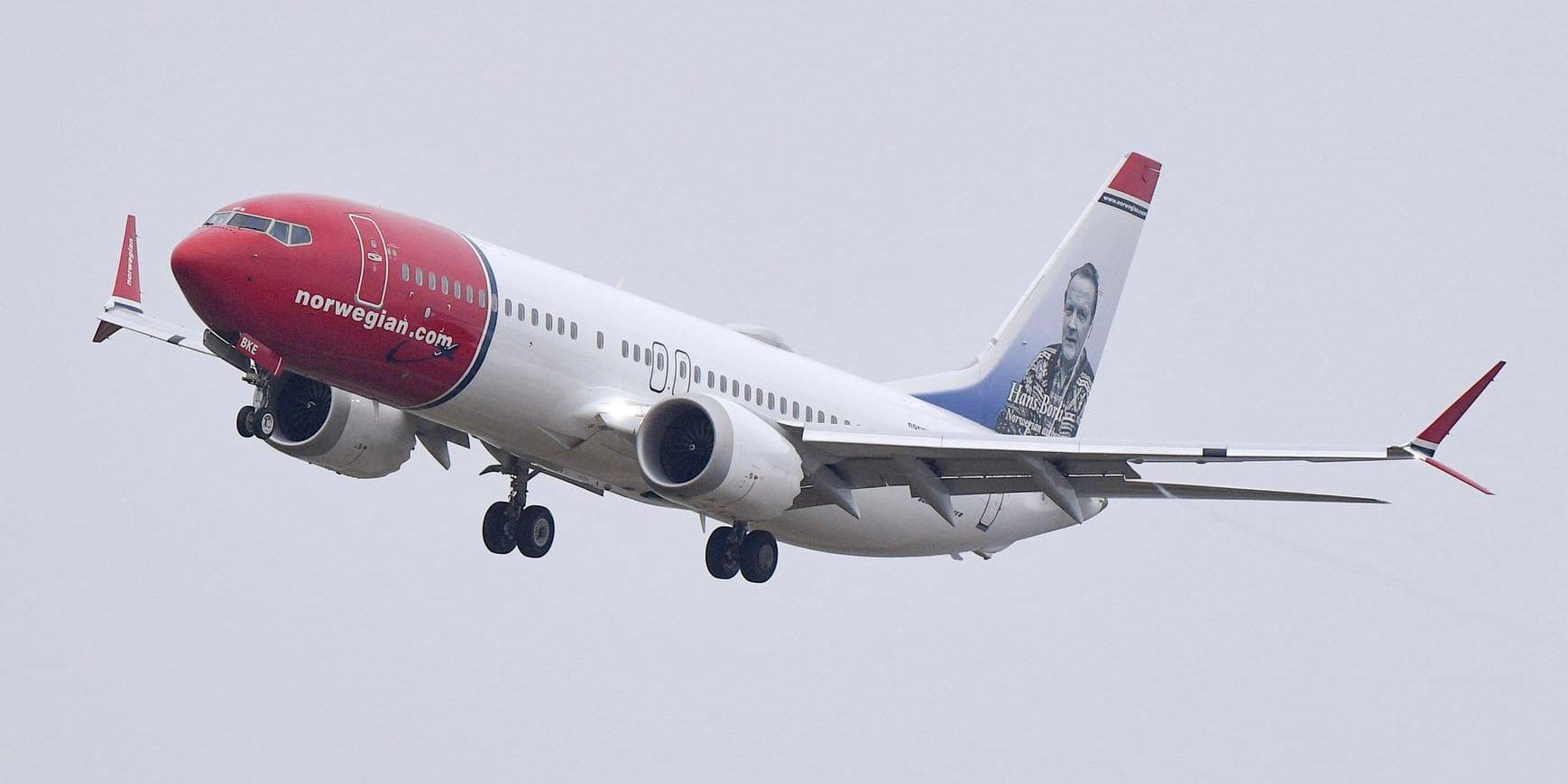 Flygbolaget Norwegian har beslutat att parkera sina 18 Boeing 737 Max 8. Arkivbild
