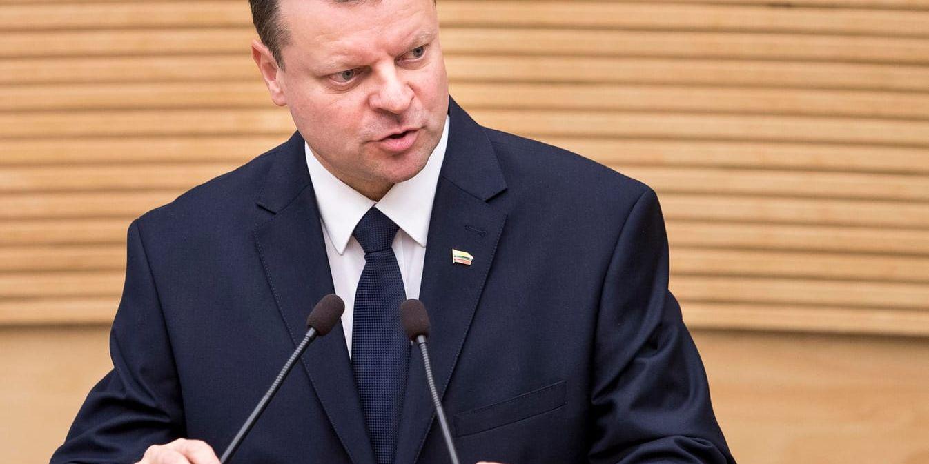Litauens premiärminister Saulius Skvernelis vill utreda räntemanipulation. Arkivbild.