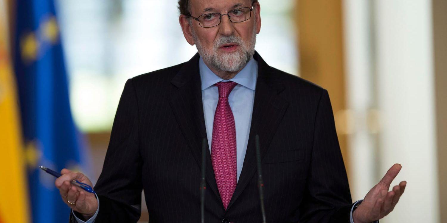 Spaniens tidigare premiärminister Mariano Rajoy ska vittna mot åtalade katalanska separatister. Arkivbild.
